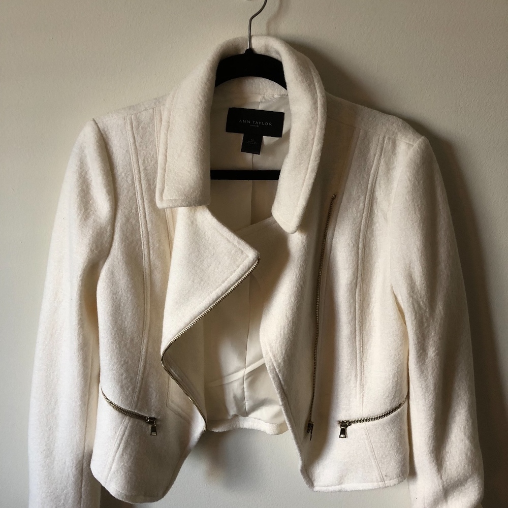 White Ann Taylor Factory Jacket